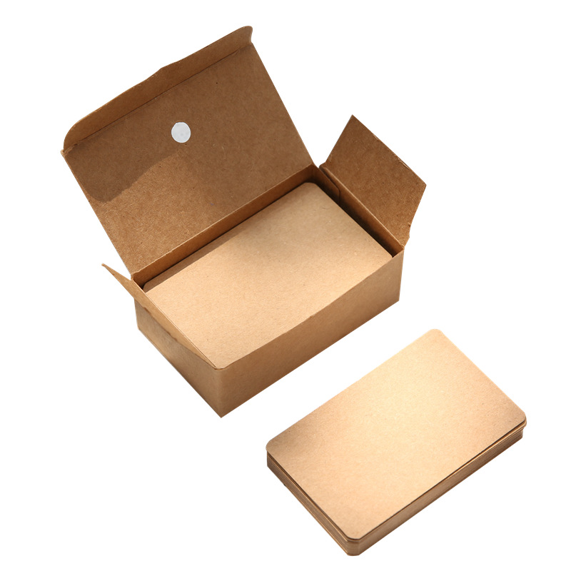 Maiden Heart Students Use Blank Cards diy Graffiti New Characters Pinyin Small Cards Kraft Paper Word Cards Hard Cardboard