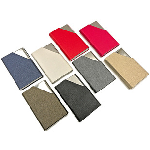 Factory Stainless Steel Business Card Case Aluminum Alloy Business Card Holder Business Card Holder Exhibition Storage Iron Box Laser LOGO
