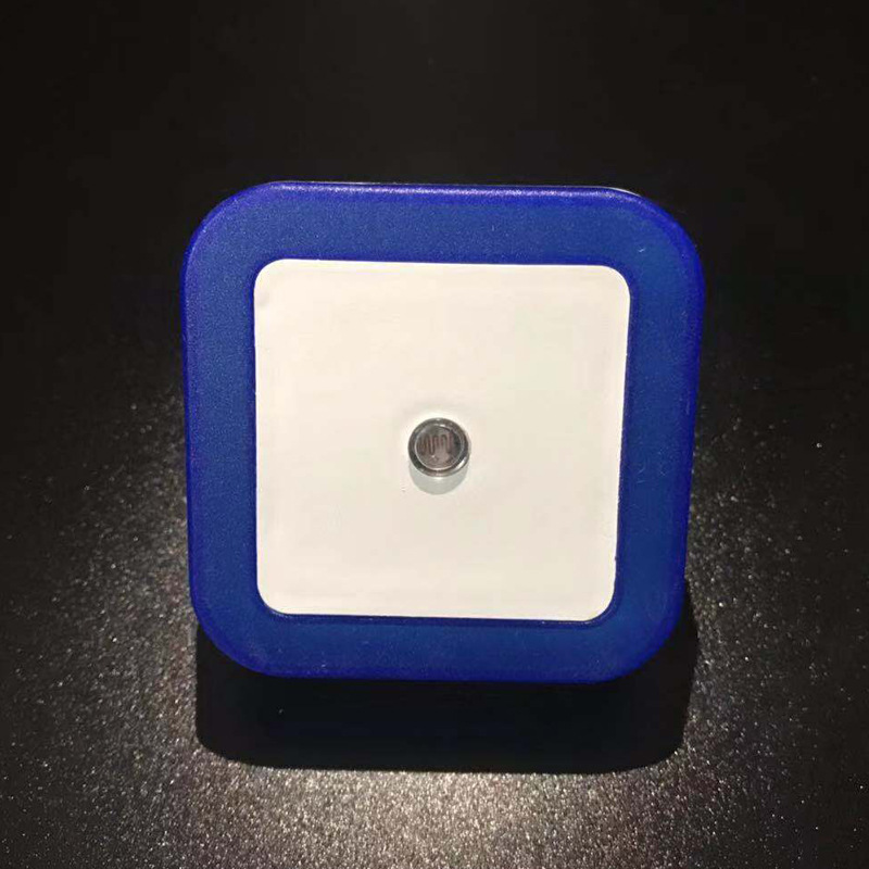 Cross-border square night light intelligent light control induction night light American regulations European regulations bedroom bedside plug-in energy-saving led light