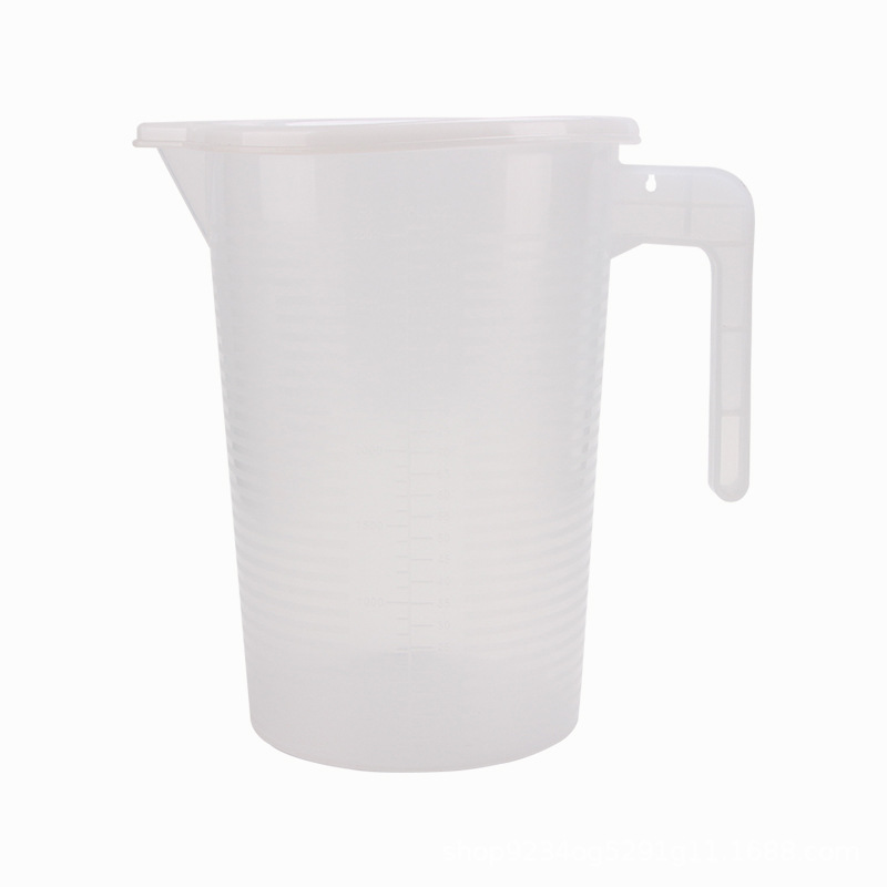 Plastic with lid measuring cup scale transparent baking milk tea supplies kitchen measuring cup multi-capacity coffee scale measuring cup
