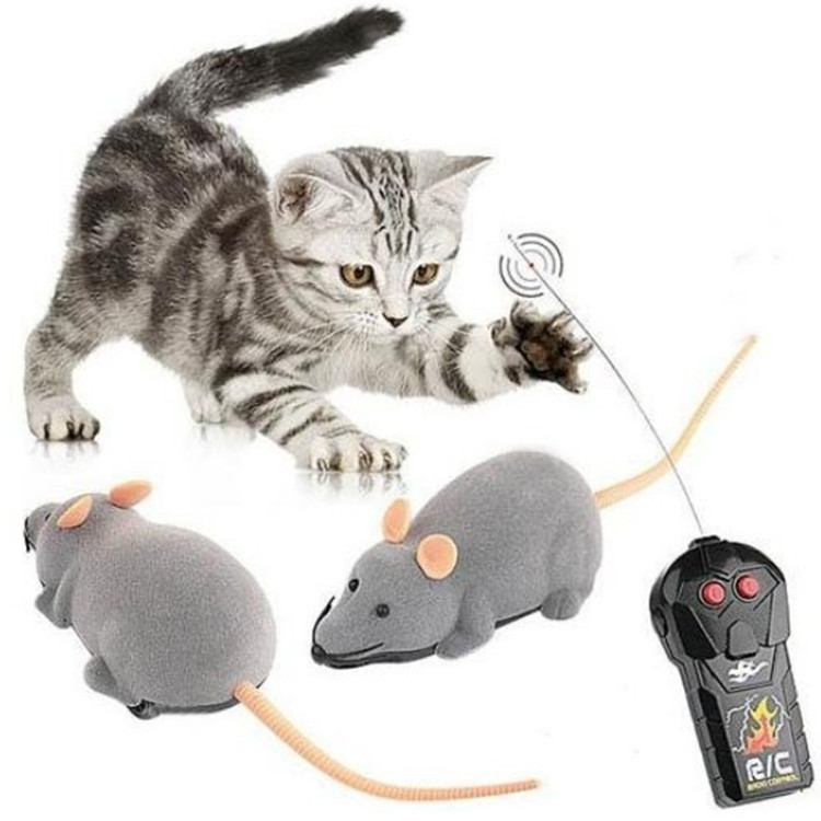Fun simulation cat toy electric mouse funny cat toy suit forward backward turn color box packaging