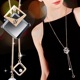 2. Gold Plated Pearl Geometric Square
