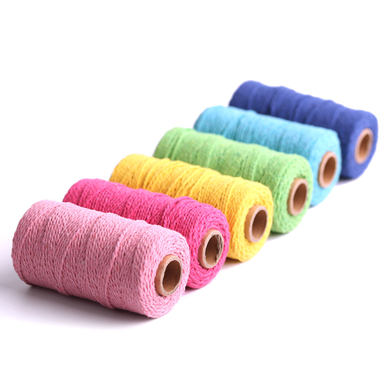 2mm color cotton rope packaging color cotton thread exquisite 2mm woven diy handmade cotton thread Wholesale Halloween