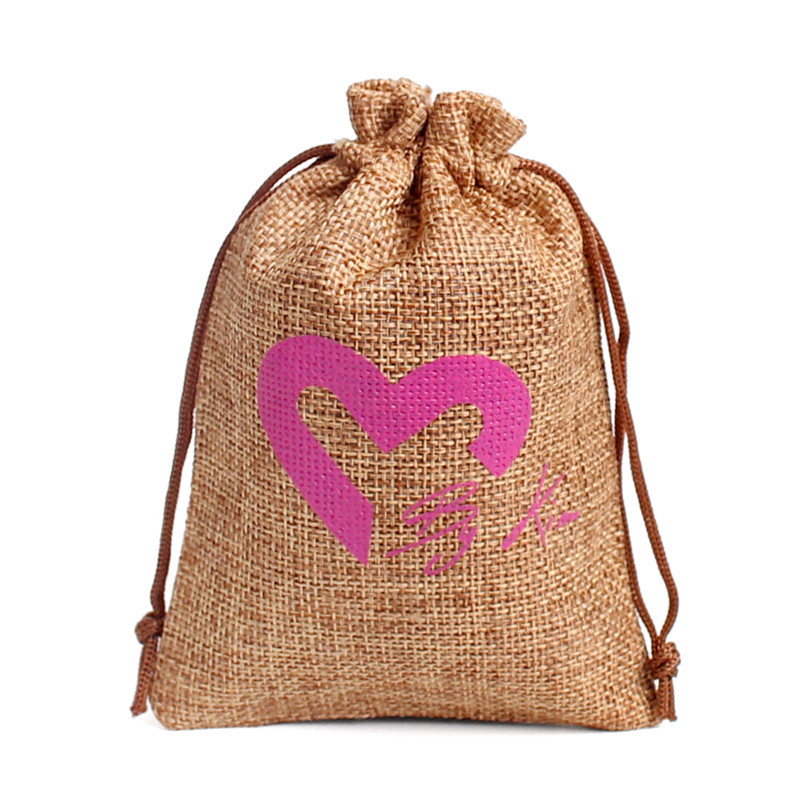 Factory spot linen bundle pocket dustproof jewelry packaging cotton linen tea bag drawstring Christmas gift linen bag