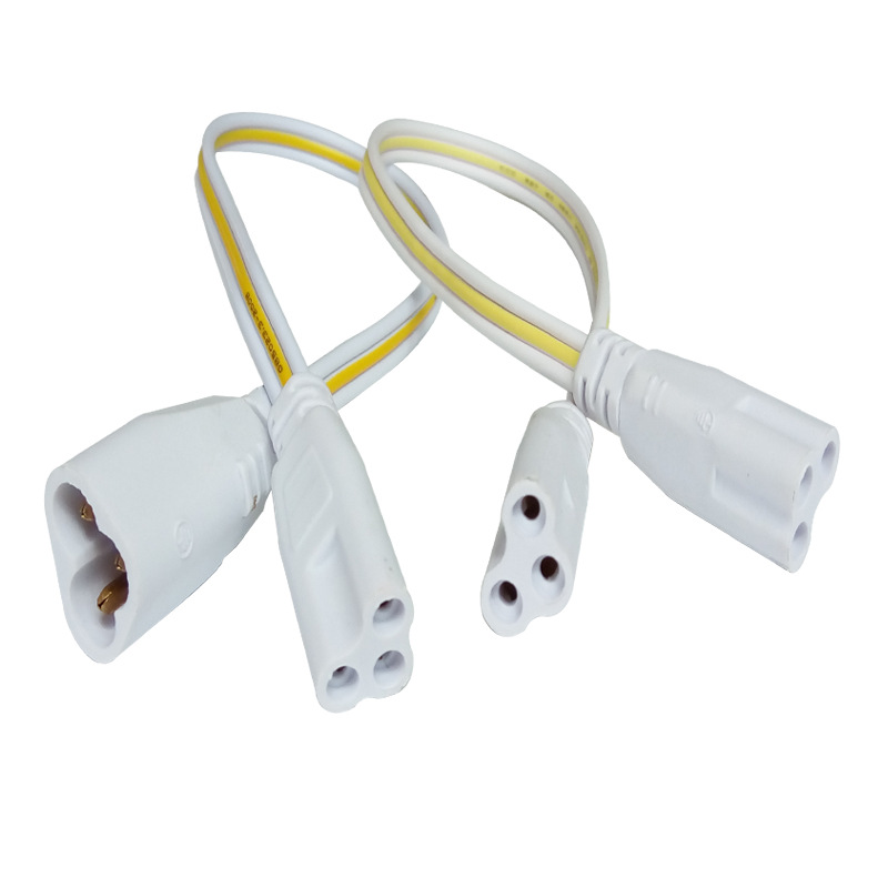 T5 connecting line three male LED tube integrated three hole plug line T5 Tube male and female connecting line extension line
