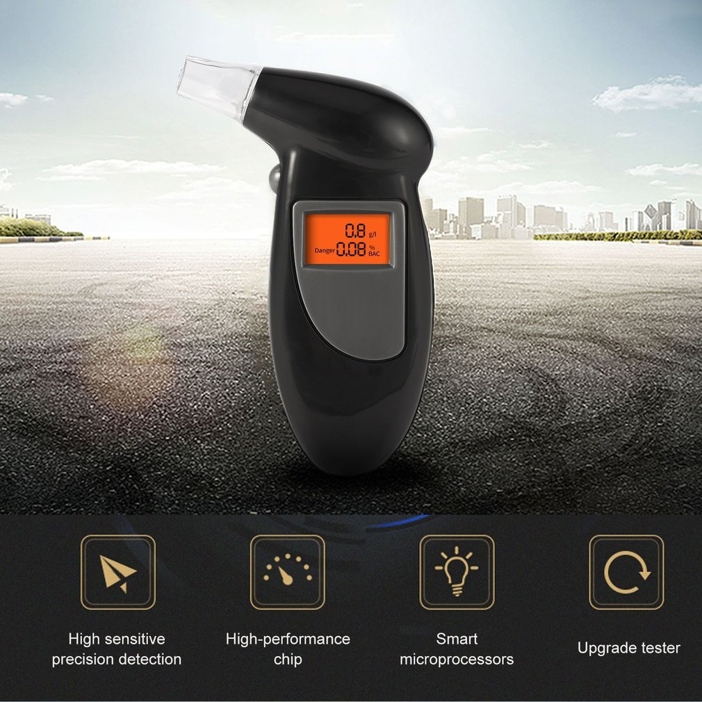 Factory direct AT-68 breathing alcohol tester drunk driving detector backlight alcohol tester