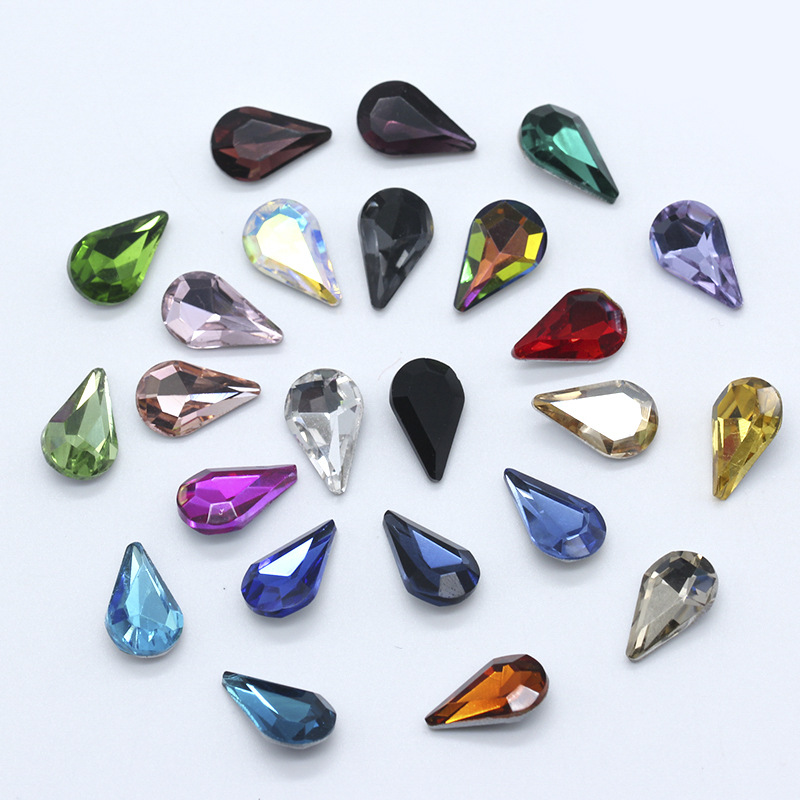Wholesale pointed bottom water drop glass crystal diamond special-shaped rhinestone diy clothing shoes bag decorative jewelry accessories