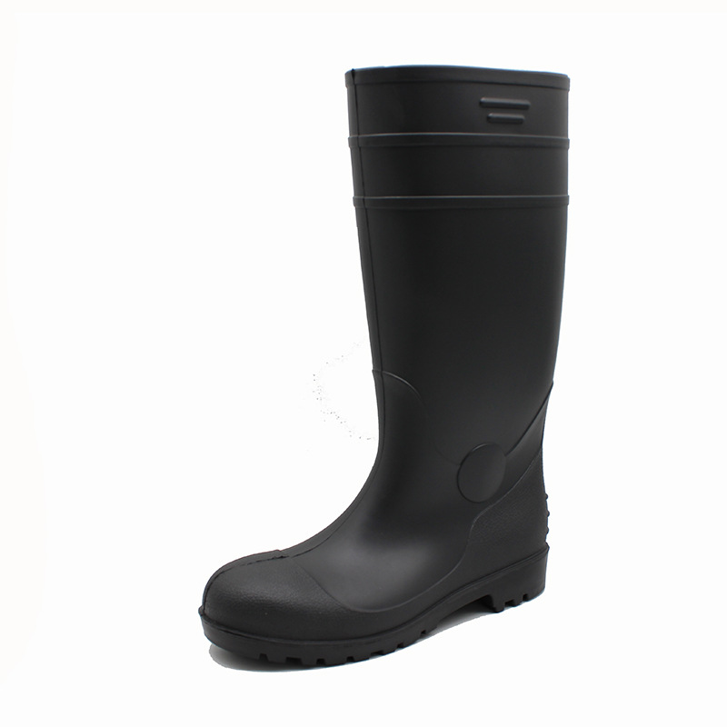 Safety shoes water shoes rain boots steel toe anti-smashing anti-piercing safety shoes pvc mid-high tube insulation wholesale non-slip wear-resistant