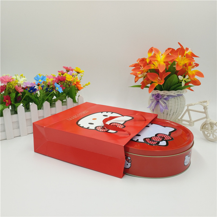Cartoon Princess Round Tinplate Box Chinese Baby Hand Gift Box Wedding Supplies Candy Moon Cake Box Wholesale