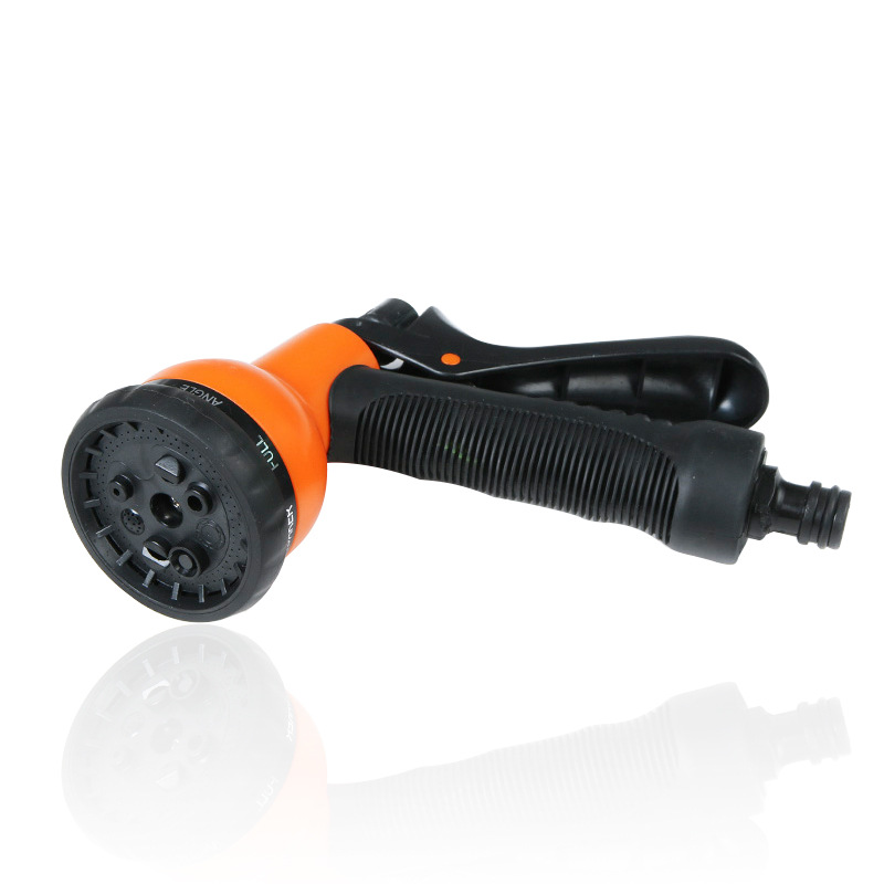 8 function rubber-coated adjustable water flower garden watering water gun household multi-purpose high pressure water gun car wash spray gun