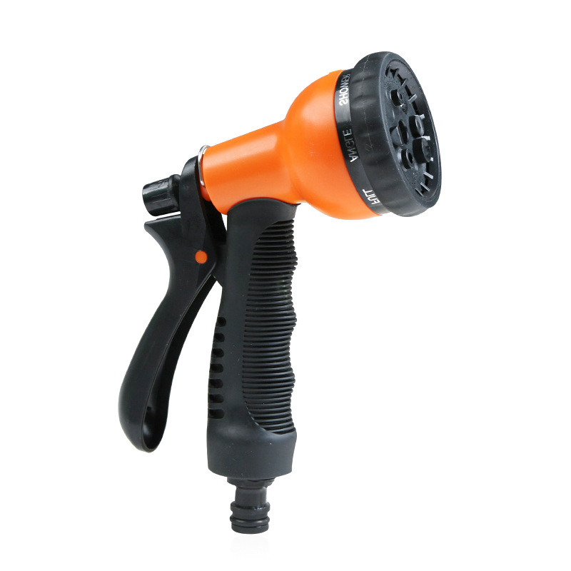 8 function rubber-coated adjustable water flower garden watering water gun household multi-purpose high pressure water gun car wash spray gun