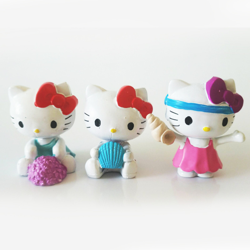 6 glasses twisted KT cat cartoon cat hand-made decoration car decoration bouquet doll decoration toy