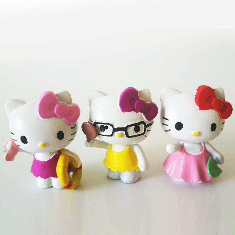 6 glasses twisted KT cat cartoon cat hand-made decoration car decoration bouquet doll decoration toy