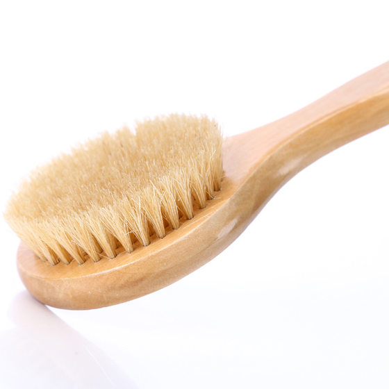 Natural wooden bath brush bristle bath brush pet bath brush direct wholesale engraved logo