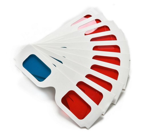 Foreign trade paper 3D glasses red blue 3D paper frame 3d glasses 3D cinema glasses