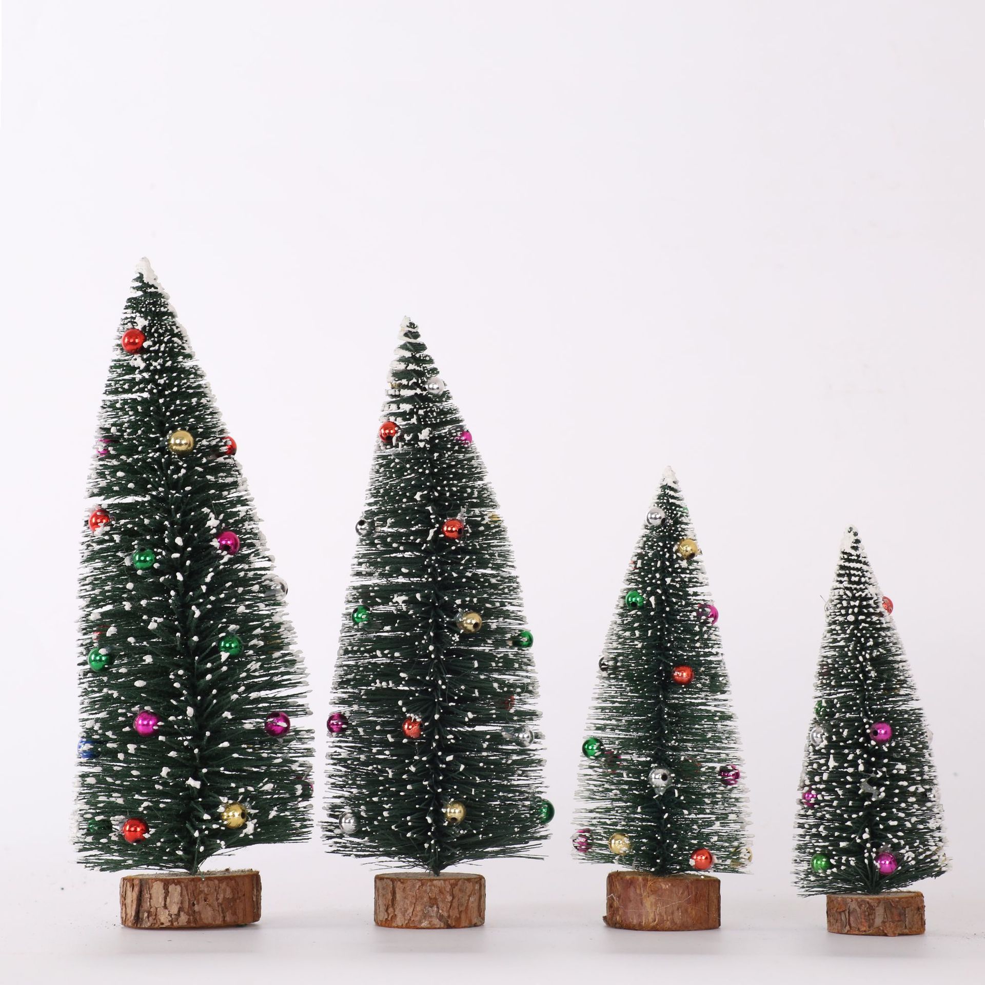 New Christmas decorations flocking sticky beads mini Christmas tree Christmas ornaments desktop small Christmas tree wholesale