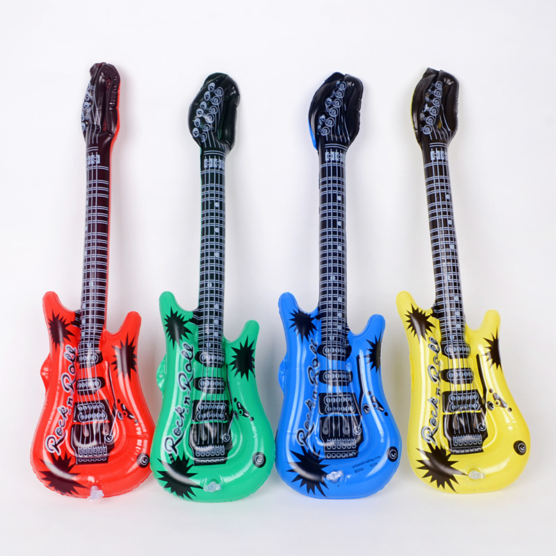 Inflatable musical instrument balloon European and American party toys entertainment interactive props wholesale inflatable guitar balloon saxophone