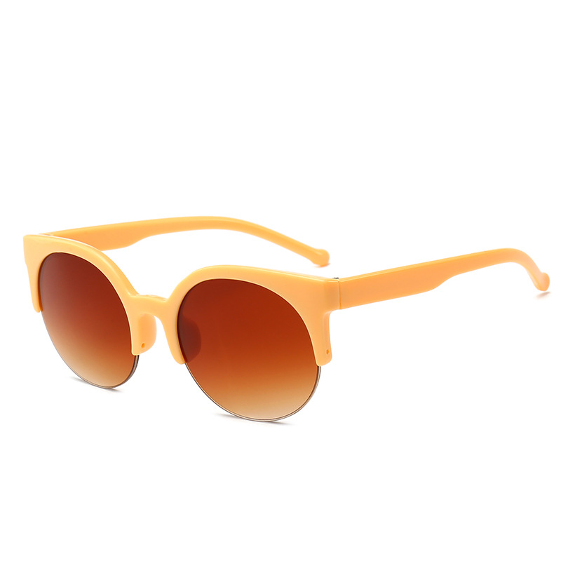 AliExpress sunglasses half-frame cat's eye sunglasses ebay European and American vintage sunglasses wholesale