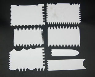 Fine/coarse-tooth 7-piece Cake Plastic Scraper, Cream Scraper, Zhizhu Scraper, Wavy Scraper