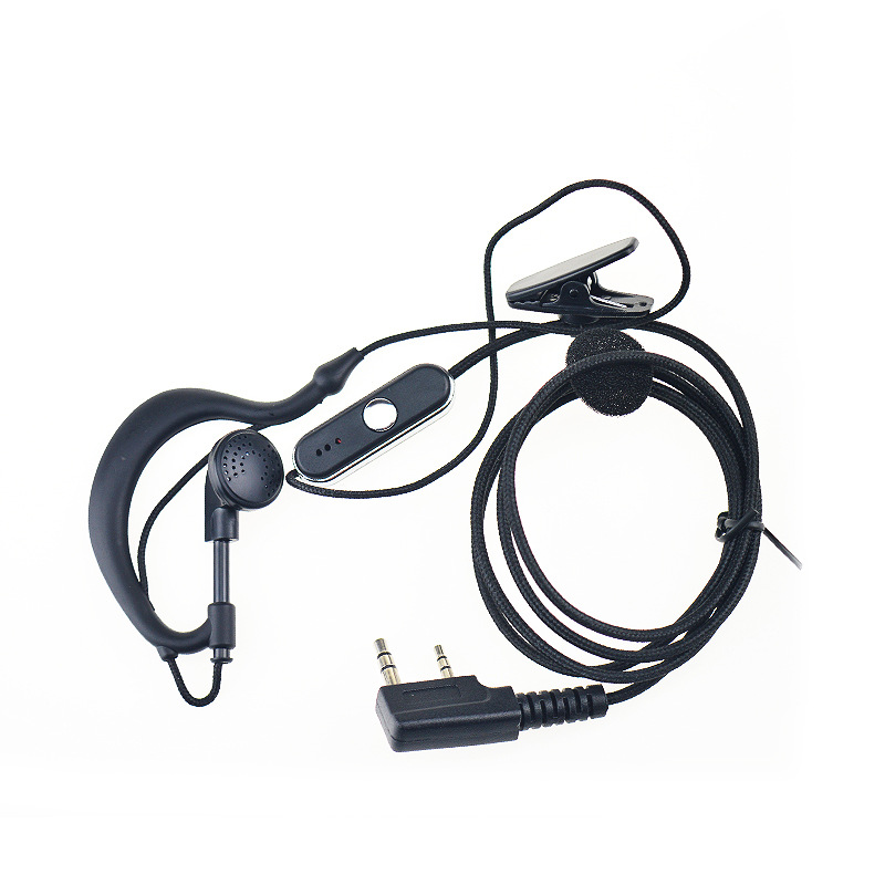 Duomeisheng walkie-talkie headset fine braided pull-resistant earphone cable fine wiring headset K head universal factory direct wholesale