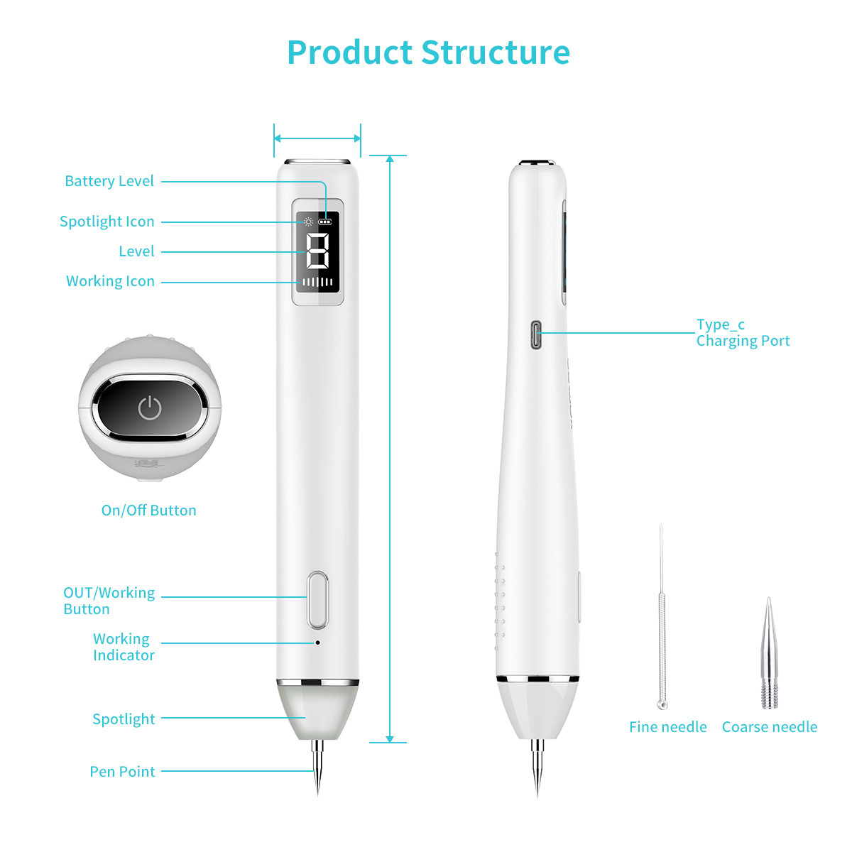Hot selling household mole removal pen instrument miniature spot scanning instrument