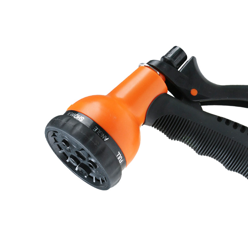 8 function rubber-coated adjustable water flower garden watering water gun household multi-purpose high pressure water gun car wash spray gun