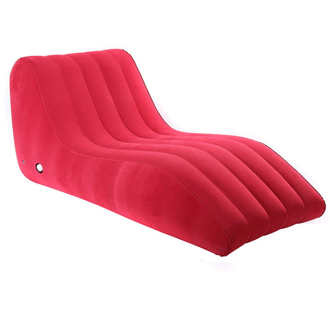 IntimeYT-123环保便携S型躺椅植绒充气休闲舒适沙发