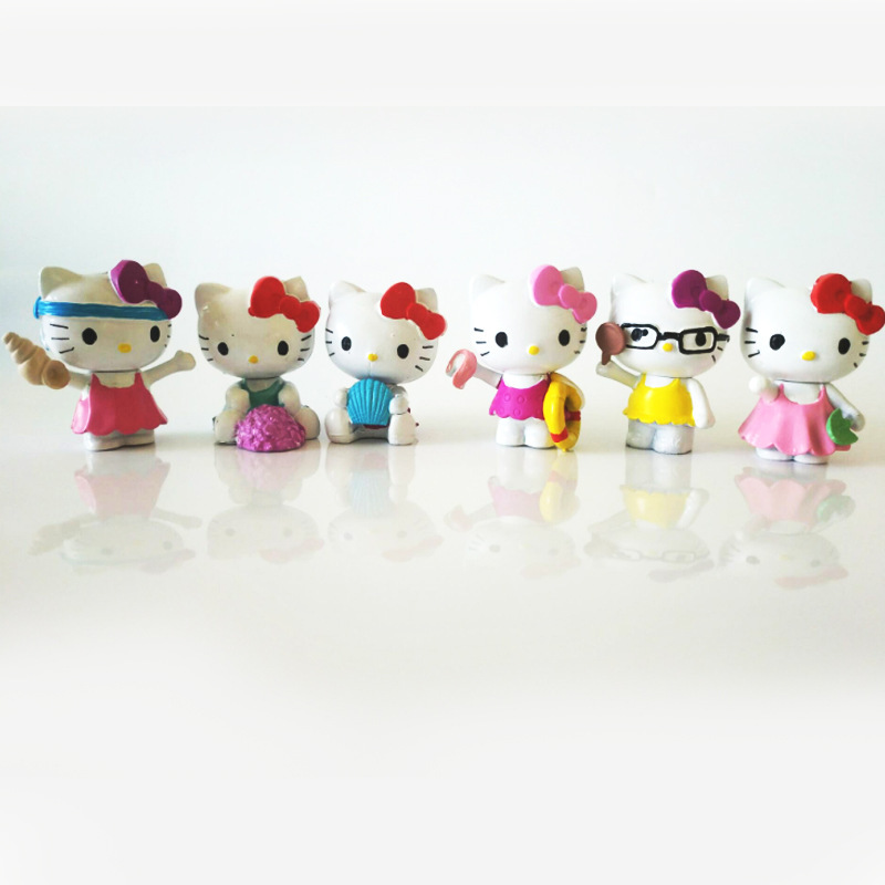 6 glasses twisted KT cat cartoon cat hand-made decoration car decoration bouquet doll decoration toy