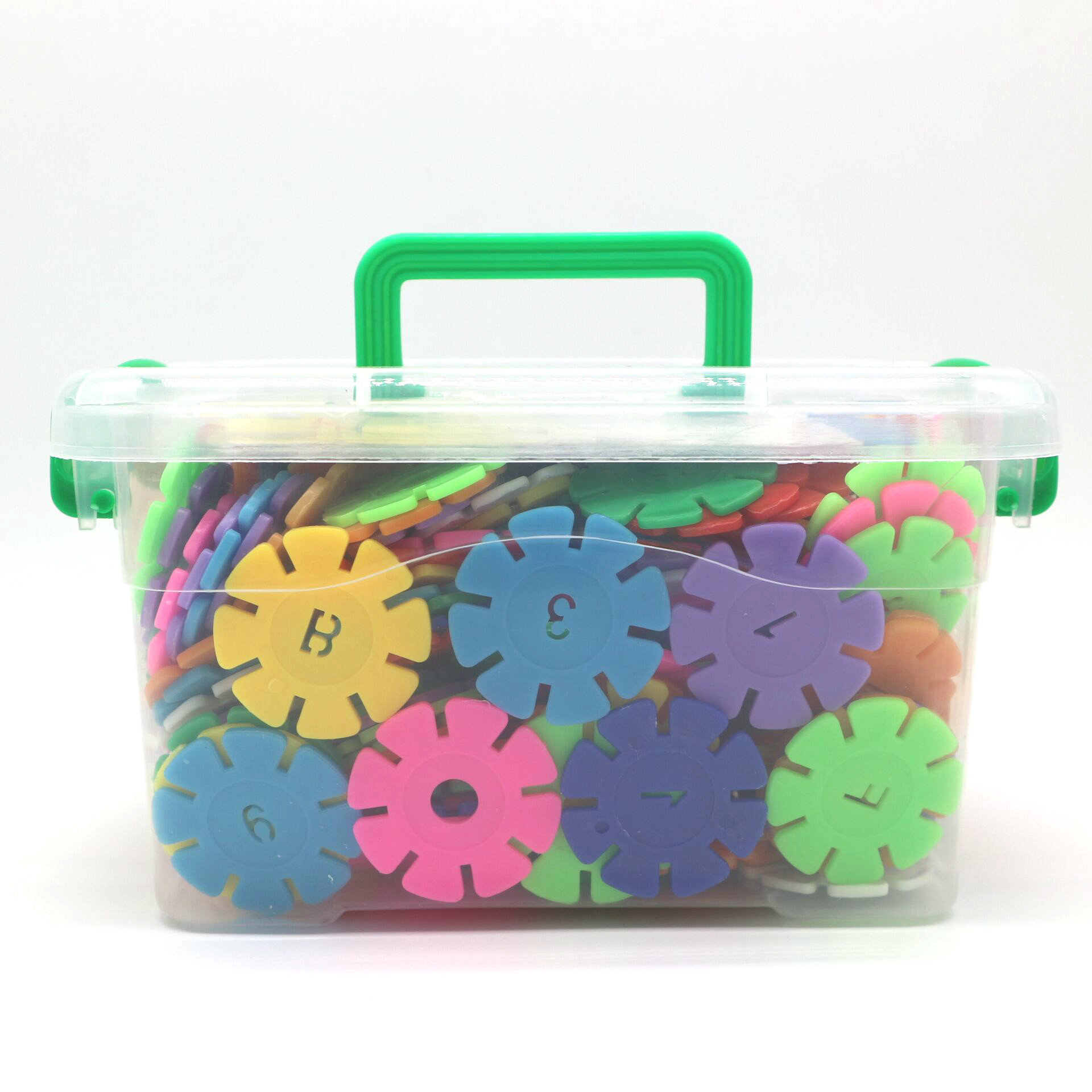 Early education insert snowflake building blocks box plastic assembly assembly baby children's intelligence toys manufacturers wholesale