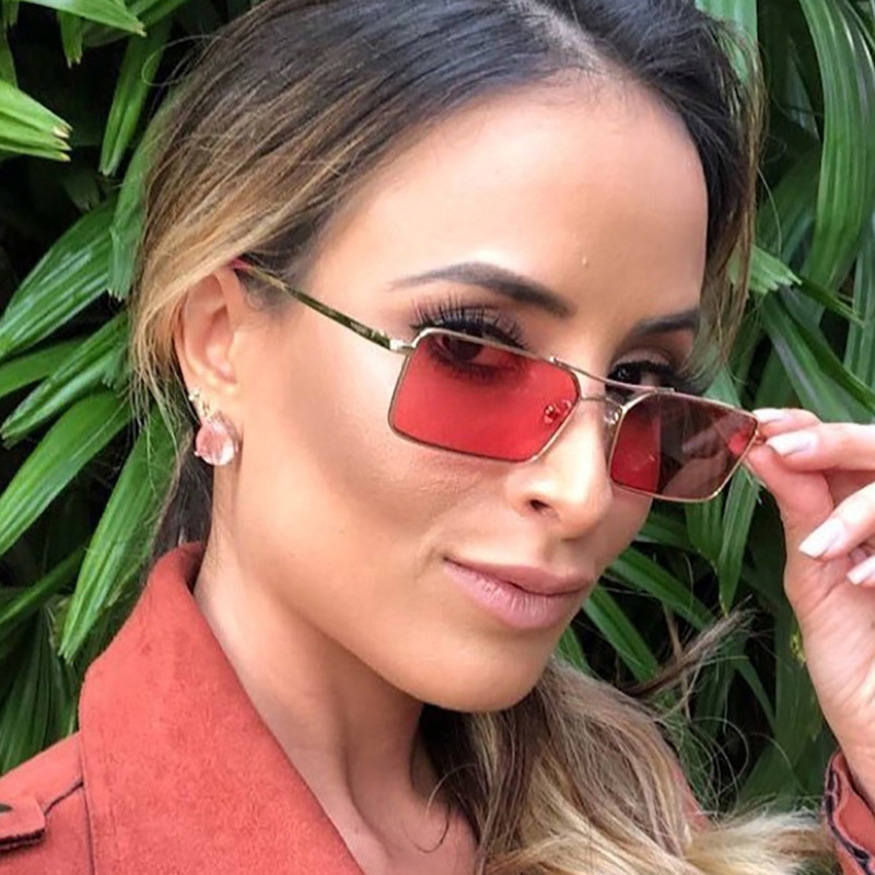 European and American Trend New Fashion Sunglasses Personalized Double Beam Box Sunglasses Cross-border Marine Metal Glasses