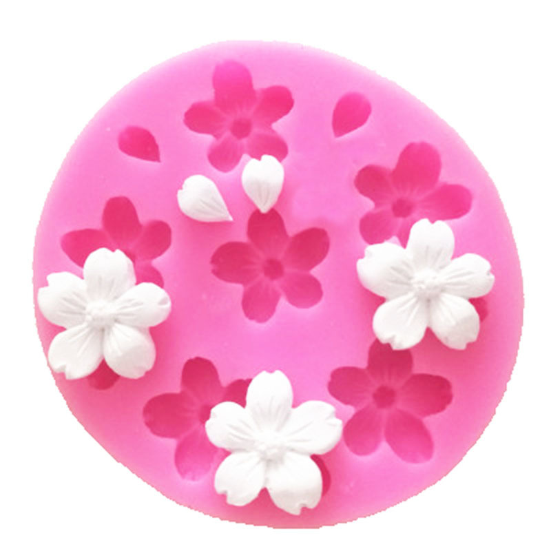 DIY baking tools Japanese cherry blossom liquid aromatherapy gypsum silicone mold fondant silicone mold