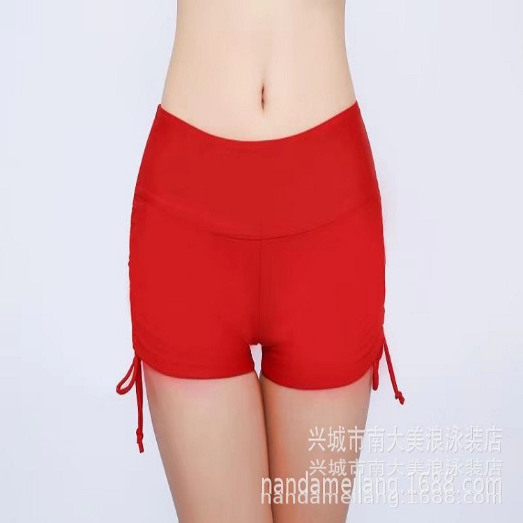 New Bikini Swim Trunks Women's Bottoming Anti-walking Boxer Sports Yoga Shorts Beach Pants Drawstring Swimsuit One-piece