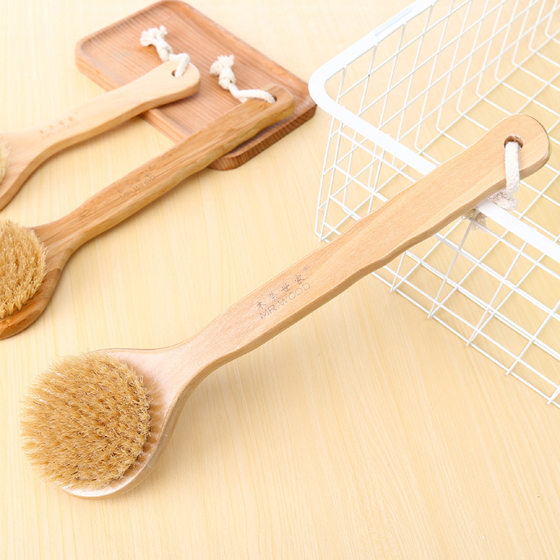 Natural wooden bath brush bristle bath brush pet bath brush direct wholesale engraved logo