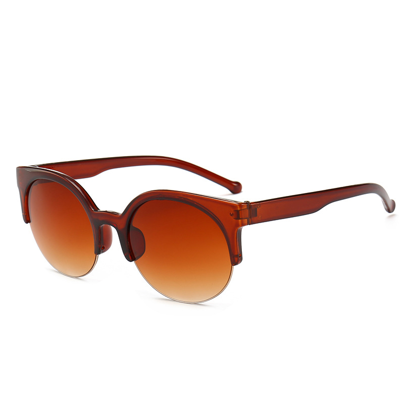 AliExpress sunglasses half-frame cat's eye sunglasses ebay European and American vintage sunglasses wholesale