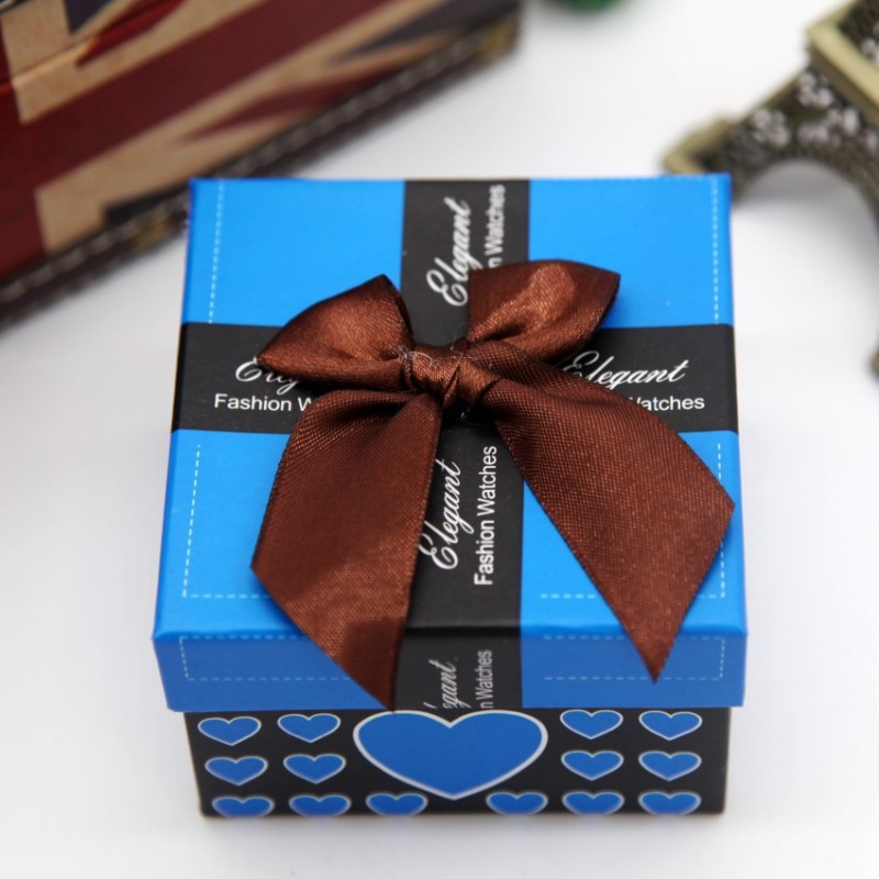 Supply watch box, jewelry box, Peach heart packing box bow carton decoration display box watch packaging