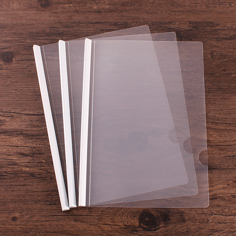 A4 transparent PP plastic rod clip report clip A4 rod folder folder printing can be customized logo