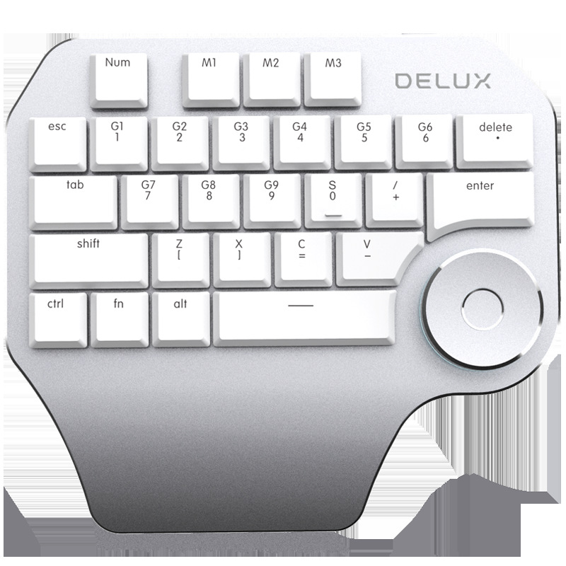Colorful T11 single-handed keyboard designerPS/CAD designer's shortcut key voice tool flat keyboard
