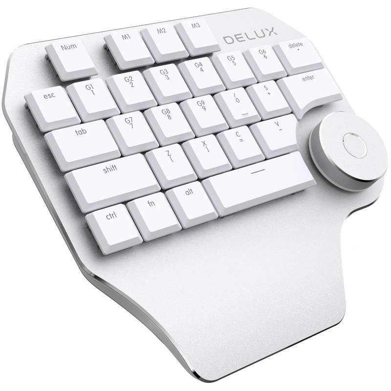 Colorful T11 single-handed keyboard designerPS/CAD designer's shortcut key voice tool flat keyboard