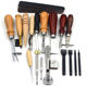 Golden Carved Leather Tools suit DIY Handmade Leather Hand-stitched suit Leather Handmade suit Art 10 18-piece Set