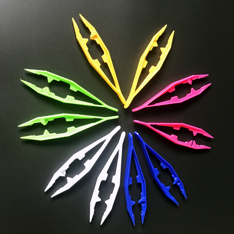 5mm Bean Tweezers DIY Color Plastic Clip Hot Beads Special Tool Accessories Children Plastic Clip