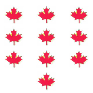 Canada Maple Leaf Badge Cultural Supplies Maple Leaf Pattern Metal Paint Brooch Suit Butterfly