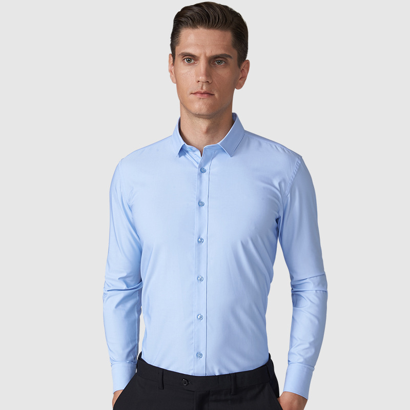 Golden Shield White Shirt Men's Long-sleeved Loose Large Size Workwear Spring and Autumn Business Professional Dress Men's Shirt Wholesale