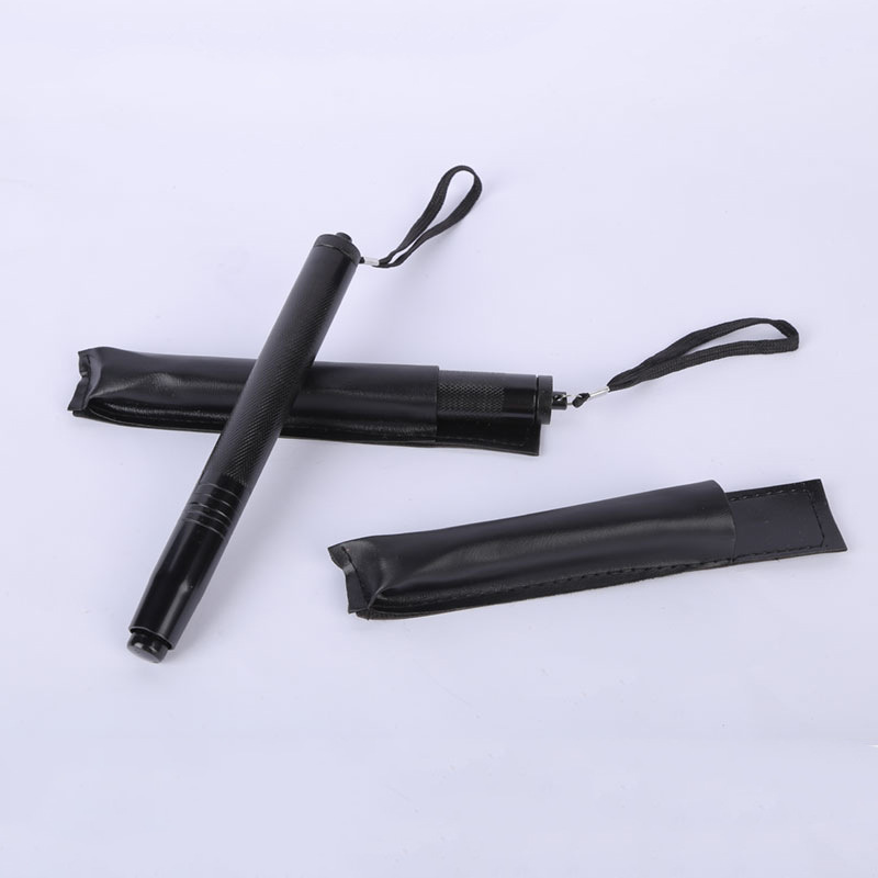 Factory Women's Self-defense Car Stick Black Three-section Stick Carbon Steel Telescopic Stick Hangable Stick Self-defense Weapon Outdoor