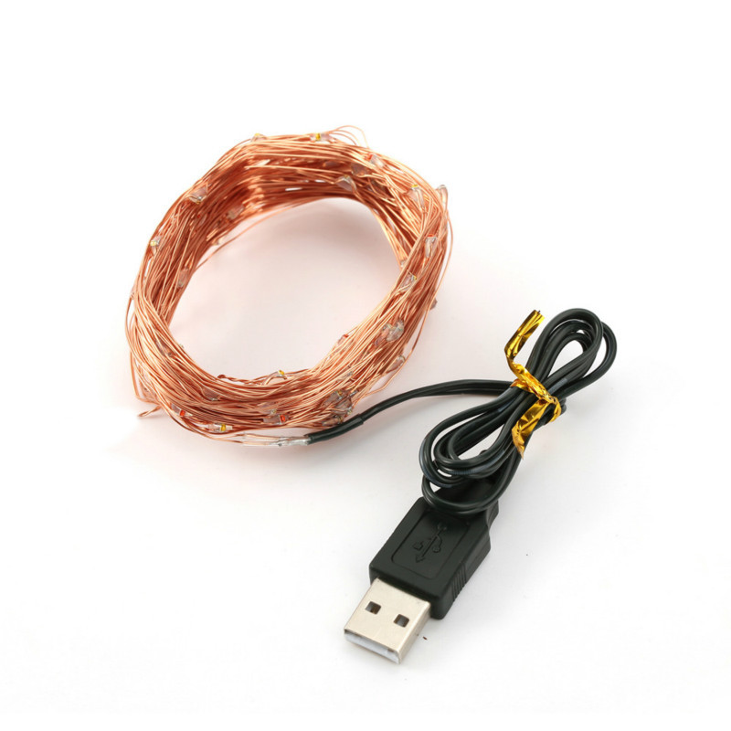 Amazon cross-border hot selling usb copper wire string lights Christmas LED decorative colored lights copper wire Star string lights