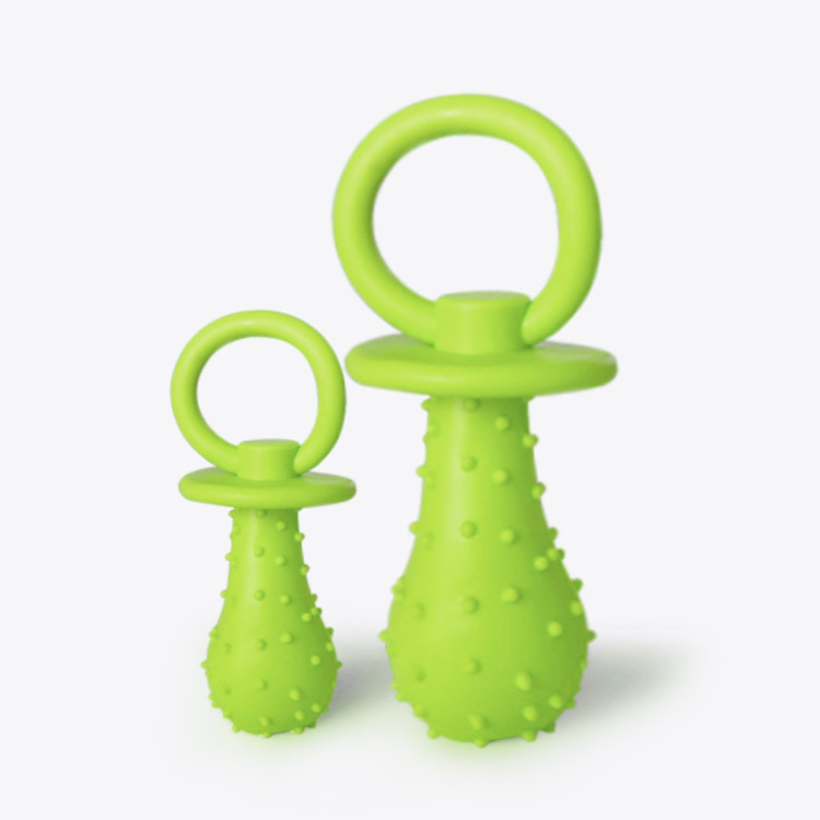 Factory direct tpr pacifier dog voice toy with bell size pacifier molars pet supplies wholesale