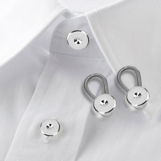 10-15-19mm Collar Elastic Shirt Elastic Alloy Spring Denim Pants Buckle Extension Buckle Factory Outlet