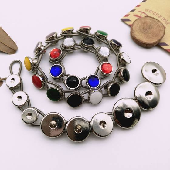 10-15-19mm Collar Elastic Shirt Elastic Alloy Spring Denim Pants Buckle Extension Buckle Factory Outlet