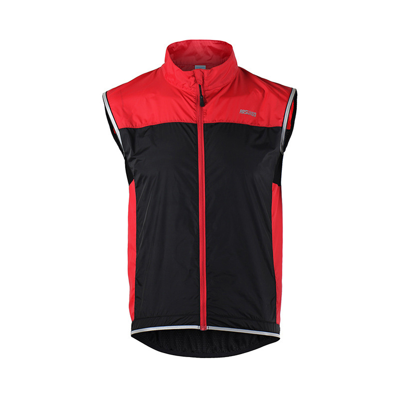 Outdoor Sports Lightweight Riding Clothing Running Windproof Vest Sleeveless Breathable Sports Riding Windbreaker Men's 15V1