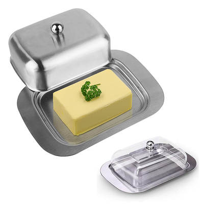 Stainless Steel Butter Box Butter Box Cheese Fresh-keeping Box European Western Butter Butter Cheese Plate Bread Box