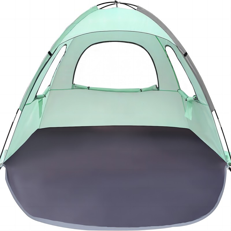 Outdoor camping party portable multi-person awning European and American popular seaside leisure sun protection breathable beach tent